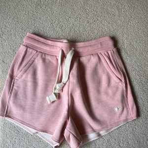 pink champion reverse weave sweatshorts
